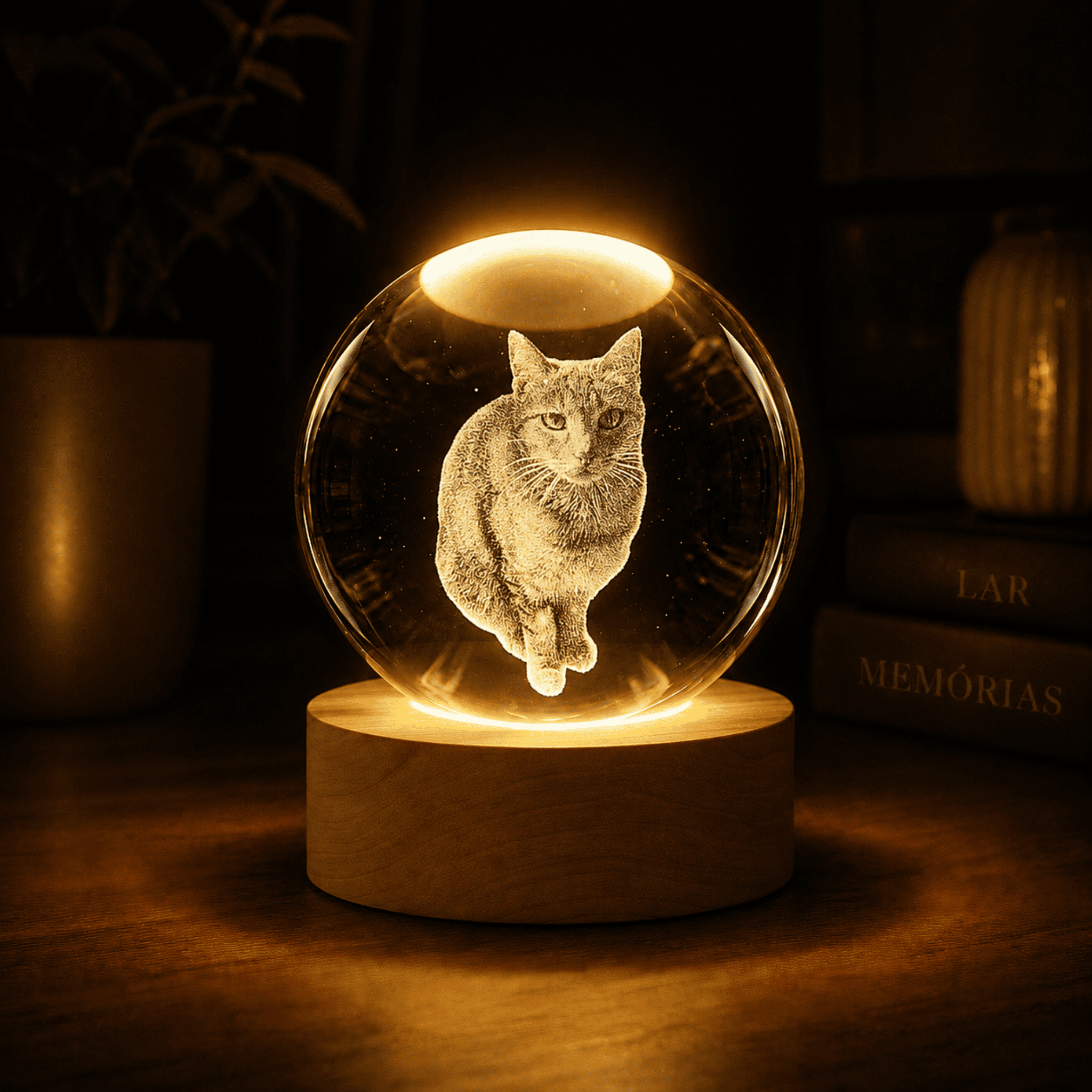 Luminária Personalizada de Gato