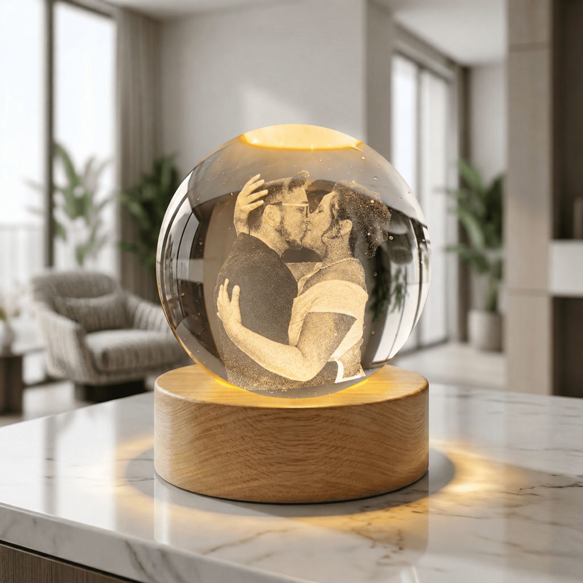 Luminária Personalizada de Casal